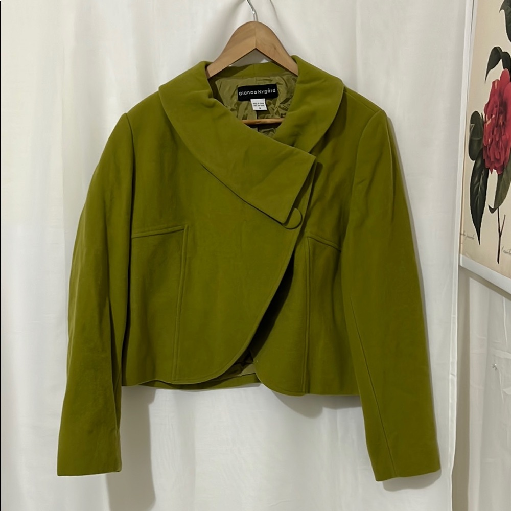 Bianca Nygard 70% Wool 5% Cashmere Crop Blazer